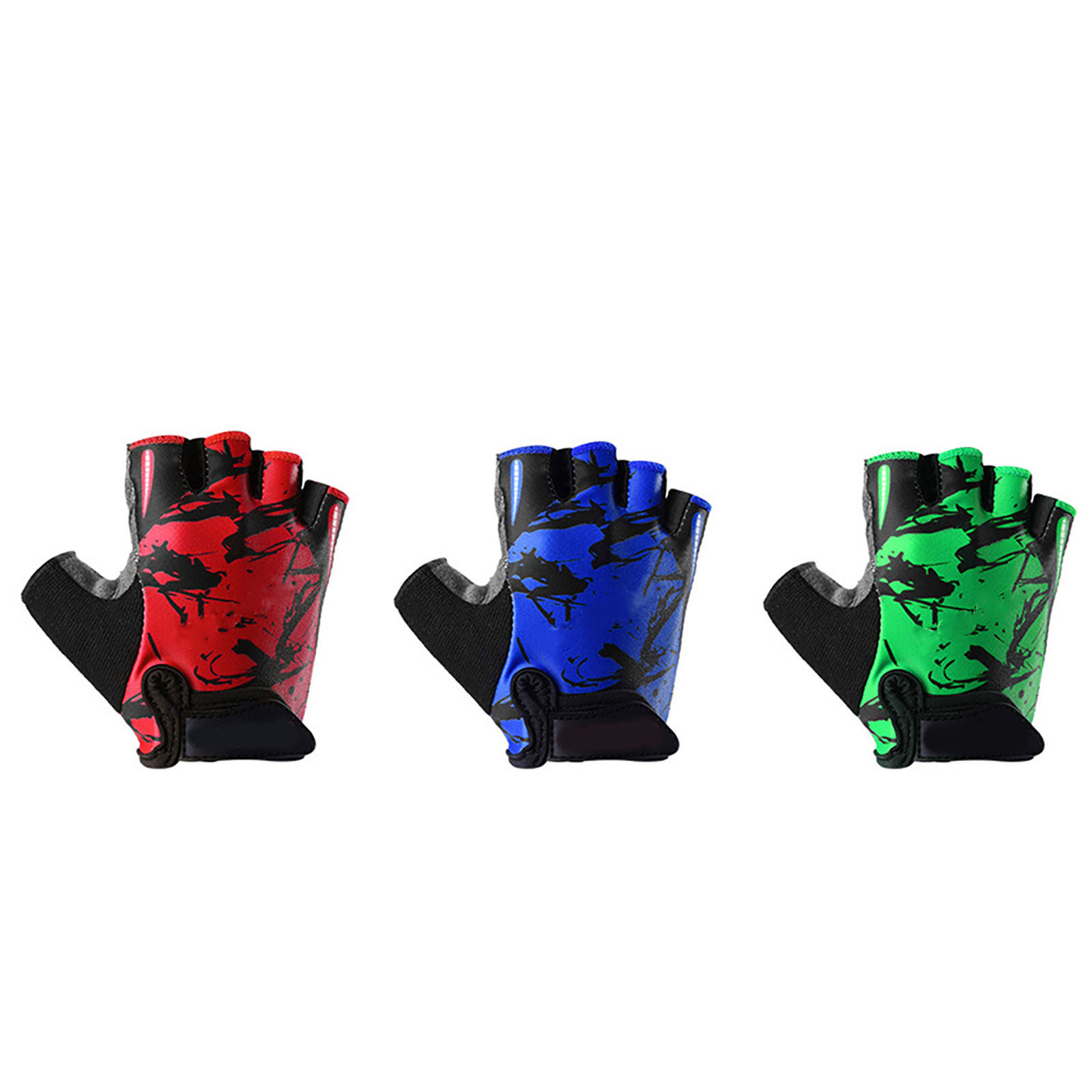 Fishing Gloves - Luvas infantis antiderrapantes, de meio dedo,