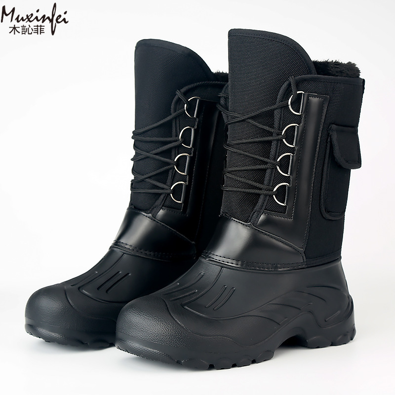 Fishing Boots - Inverno masculino novo de pelúcia grosso