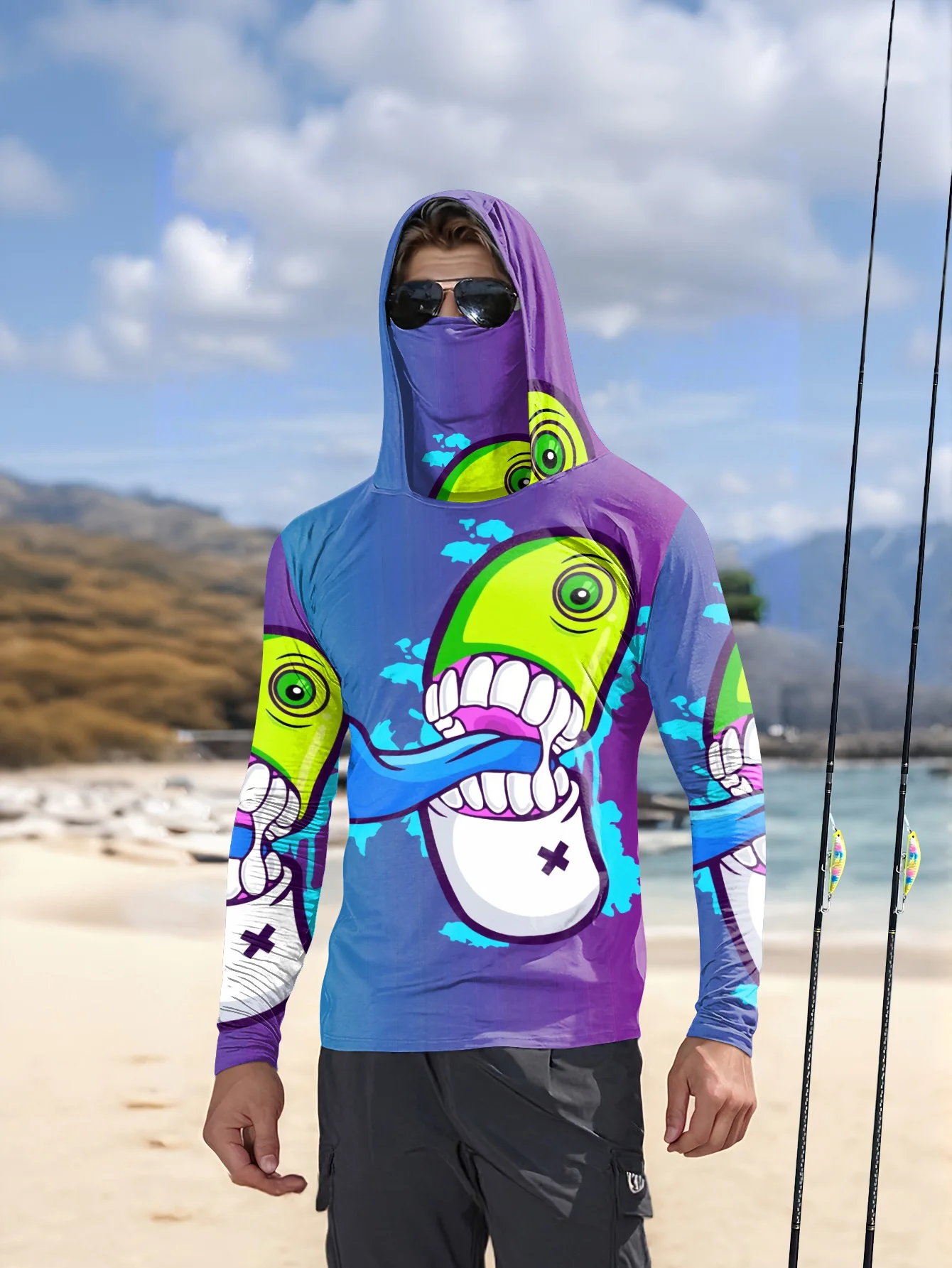 Camisola com capuz para pesca, - Fishing Hoodie avaliação e preço