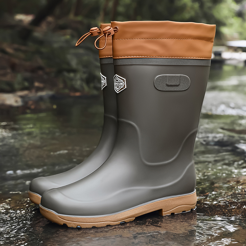 Botas de chuva masculinas de c - Fishing Boots avaliação e preço