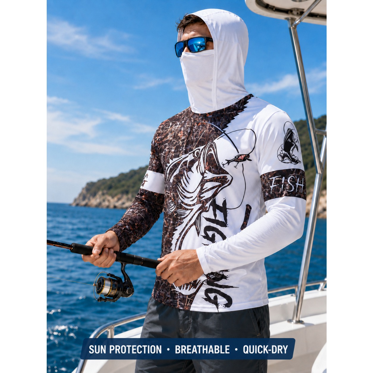 Camisa de pesca masculina MALF - Fishing Shirt Uv Protection avaliação e preço