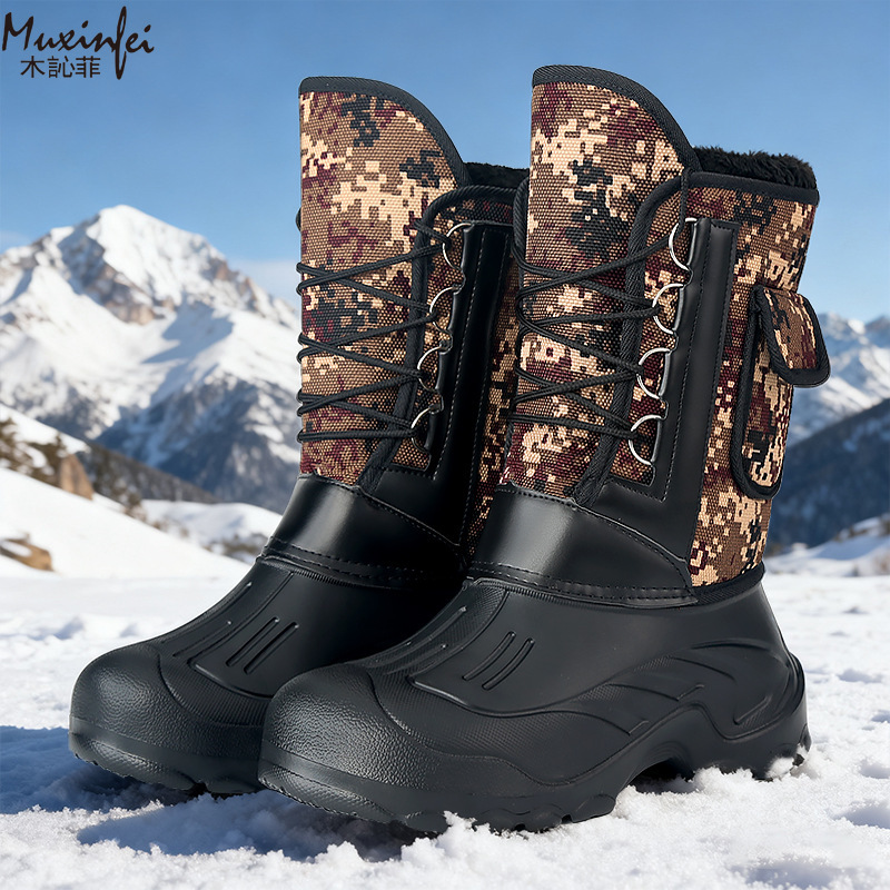 Inverno masculino novo de pelú - Fishing Boots avaliação e preço